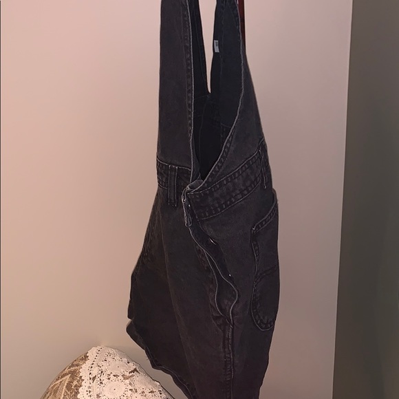 Black jean material overalls - Picture 2 of 2